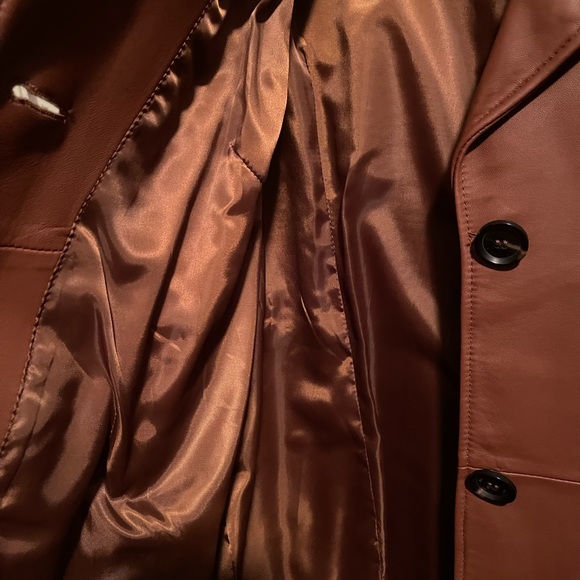 NWT: A beautiful A K cognac 100% leather jacket - Picture 4 of 8